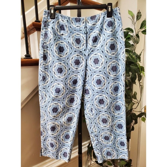 Talbots Womens Blue Mid Rise Casual Straight Leg Stretch Pants Size Petites 8 - Picture 10 of 10